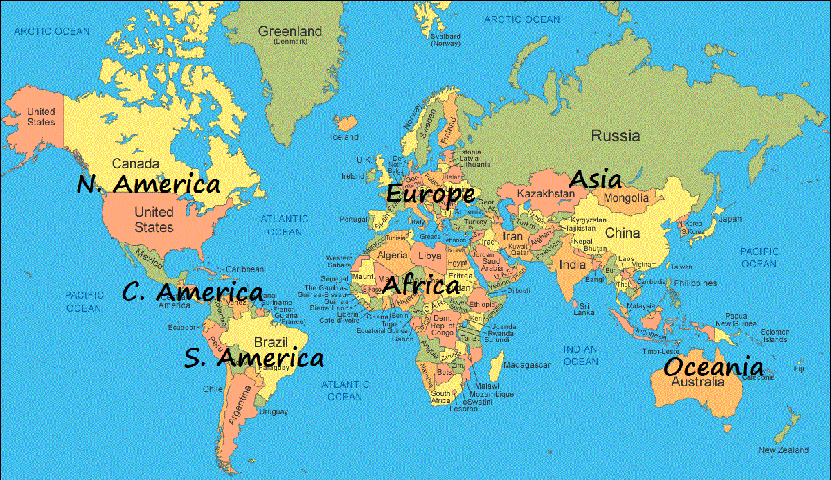 world map